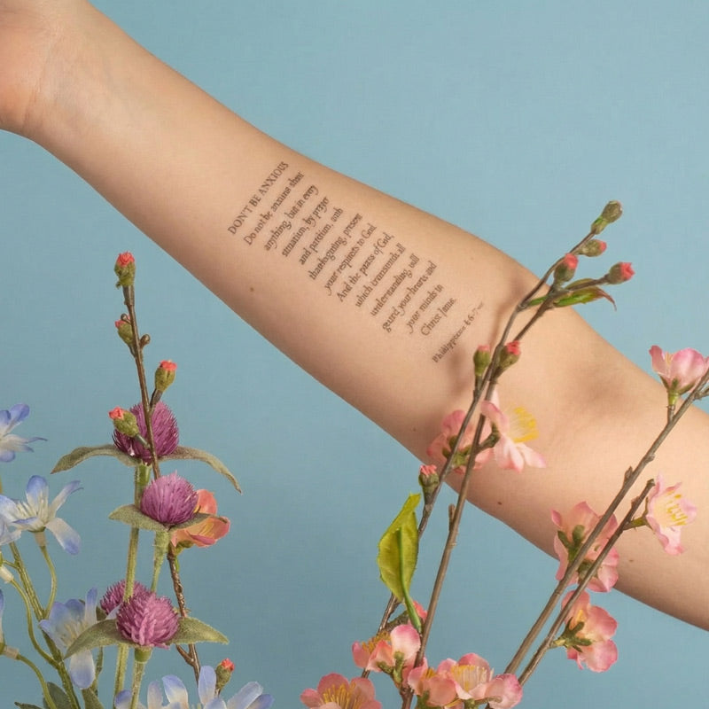 Scripture Reminders - Temporary Scripture Tattoos