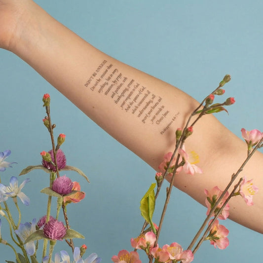 Scripture Reminders - Temporary Scripture Tattoos