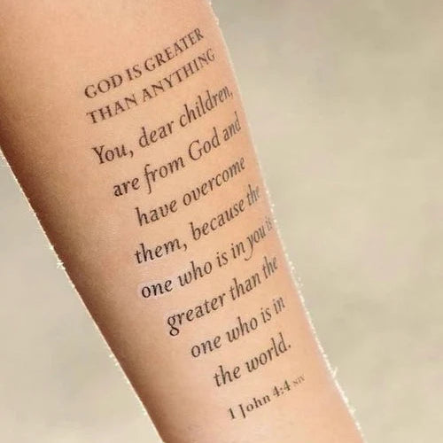 Scripture Reminders - Temporary Scripture Tattoos